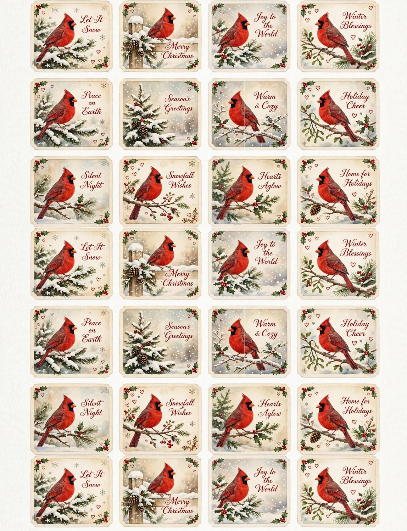 Christmas decoupage design preview 2