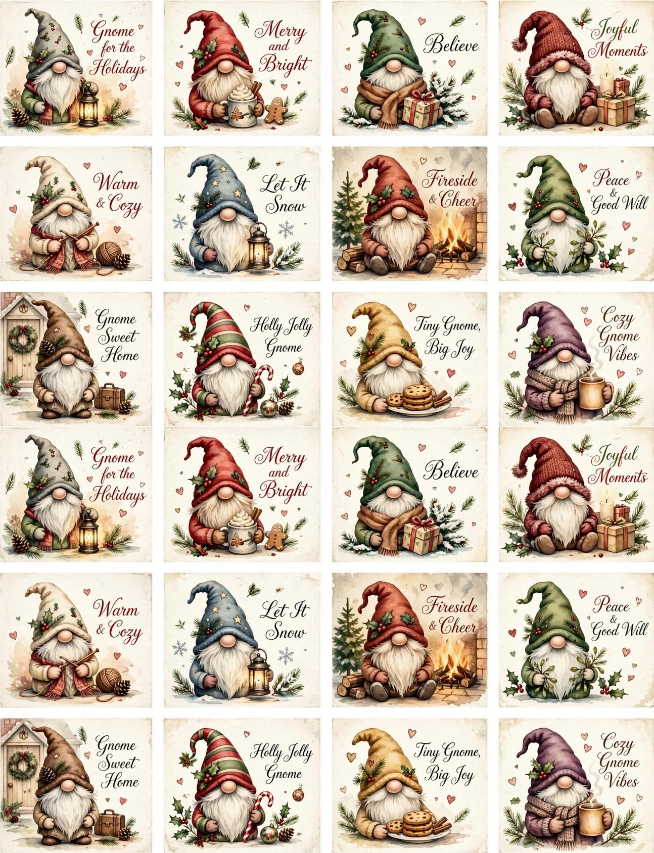Christmas decoupage design preview 3