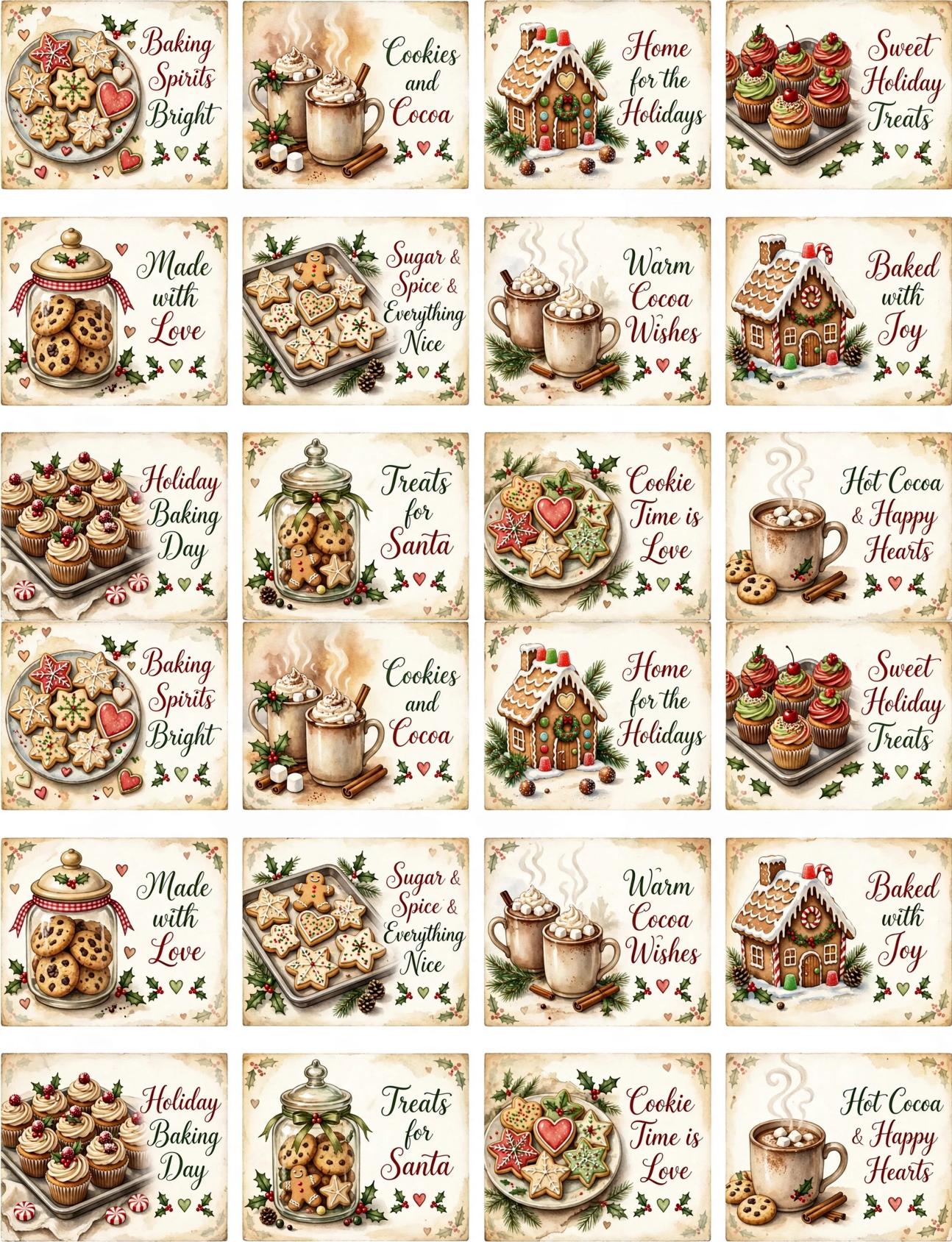 Christmas decoupage design preview 5