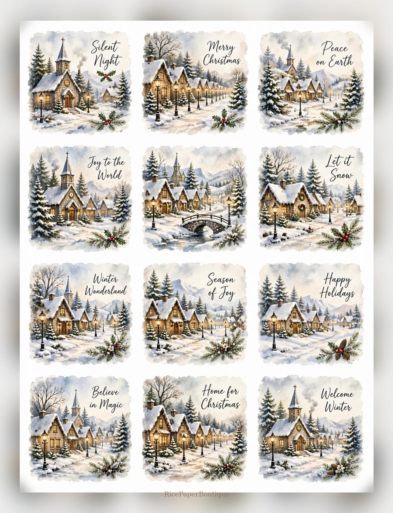 Christmas decoupage design preview 6