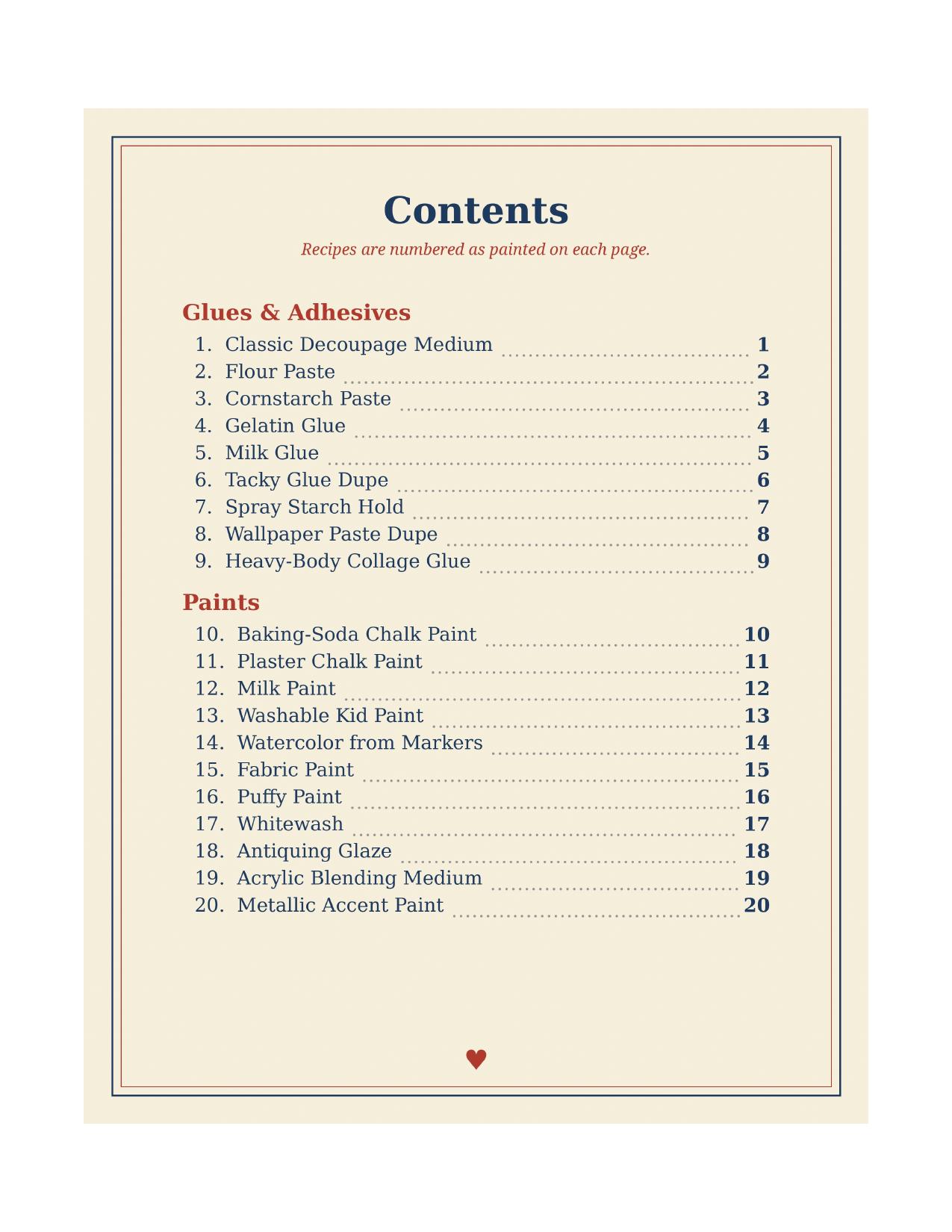 Recipe page 1
