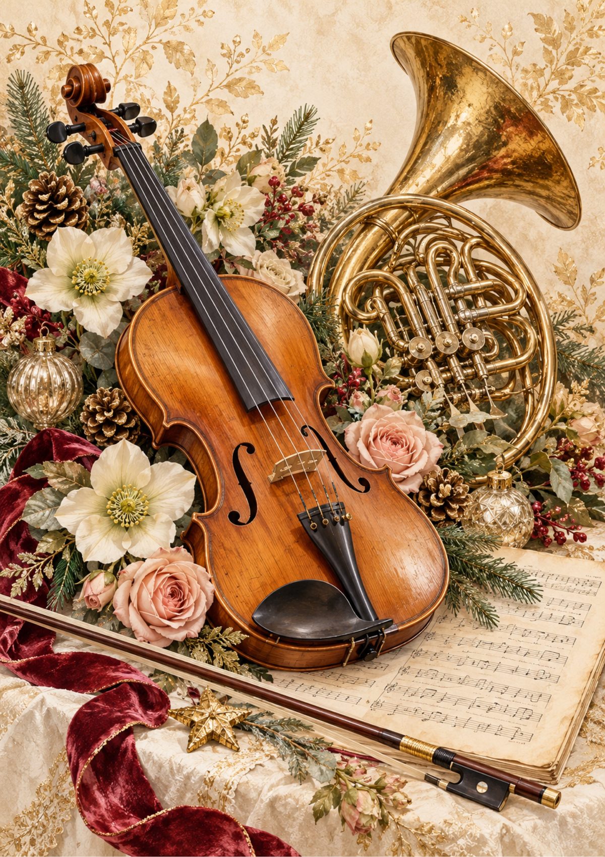 Vintage Music decoupage rice paper design