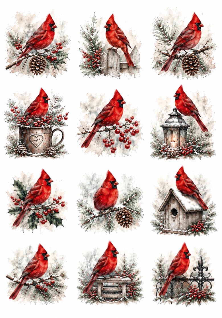 Cardinals — 12 Designs