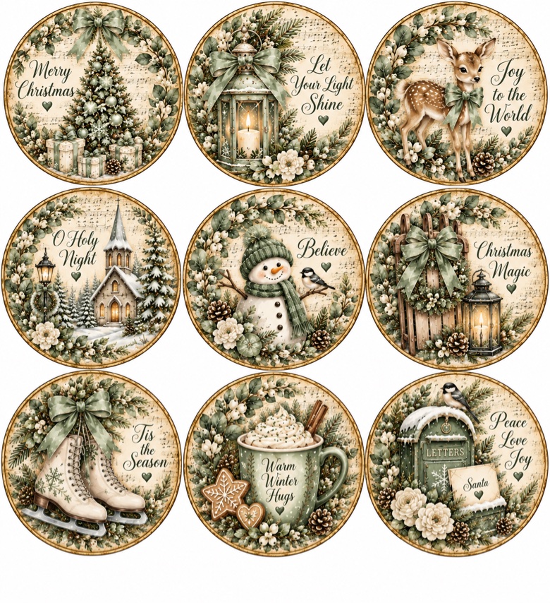 Christmas Circles — Green