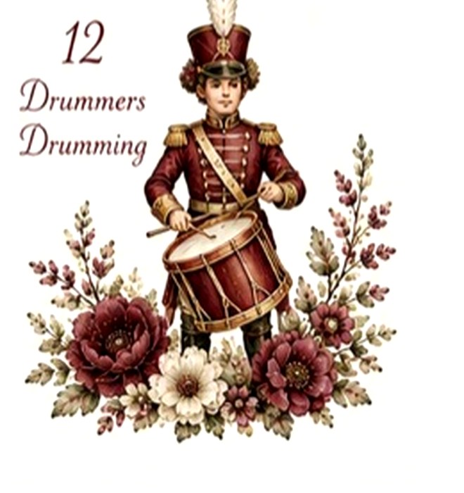12 Days of Christmas Burgundy #12