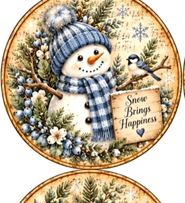 Blue Christmas Circles #4