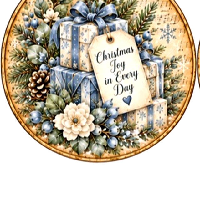 Blue Christmas Circles #7
