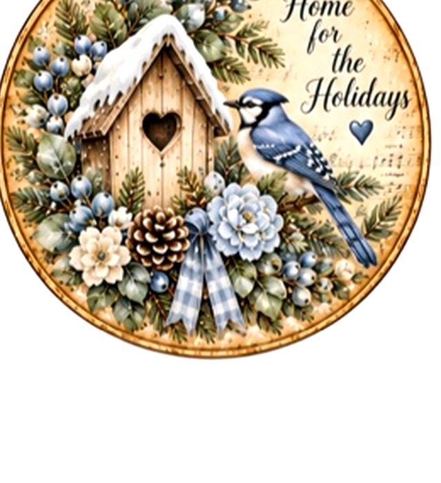 Blue Christmas Circles #9