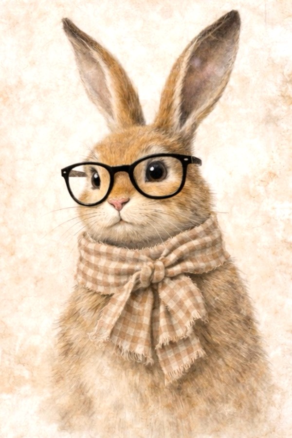 Easter Bunny with Glasses