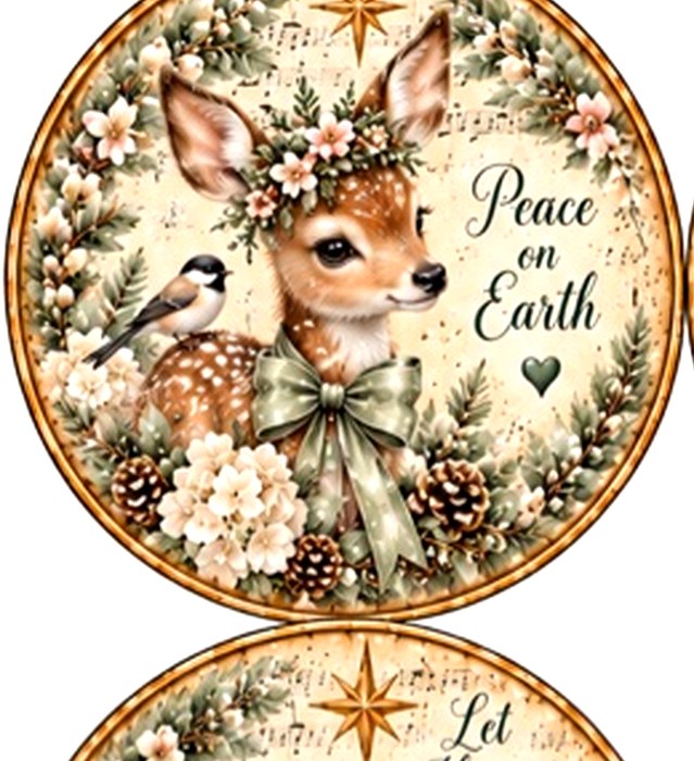 Highland Cow Christmas Circles #4