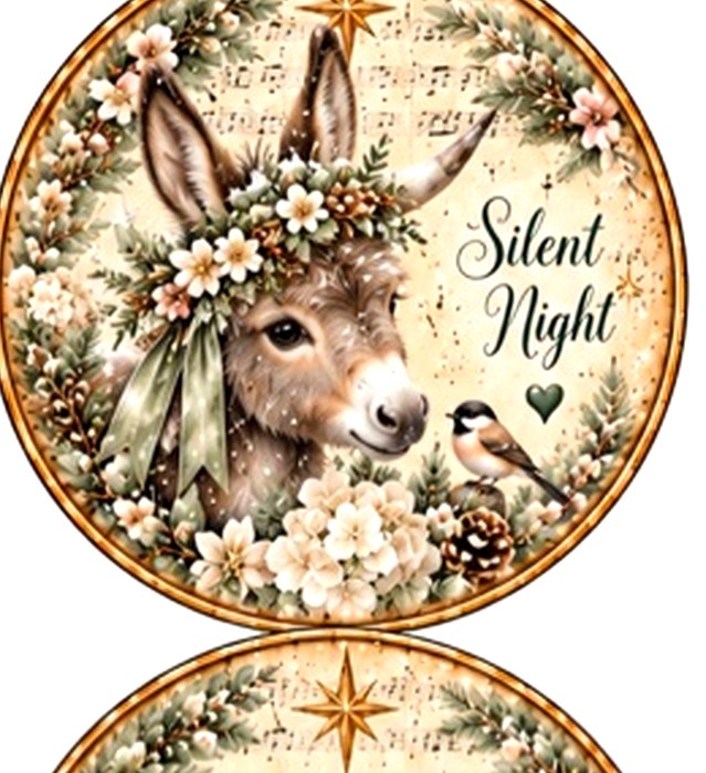 Highland Cow Christmas Circles #6