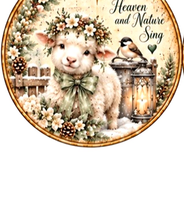 Highland Cow Christmas Circles #7