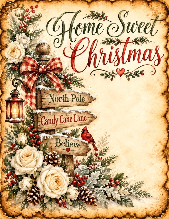Home Sweet Christmas Sign