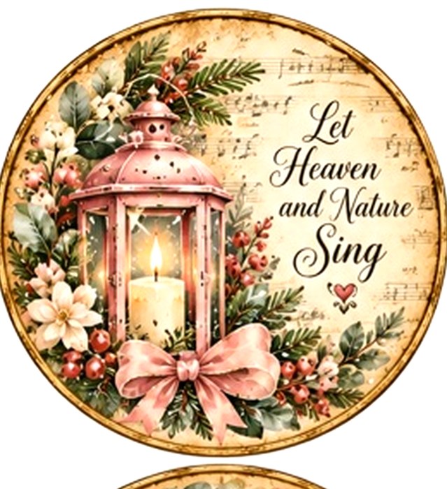 Pink Christmas Circles #2