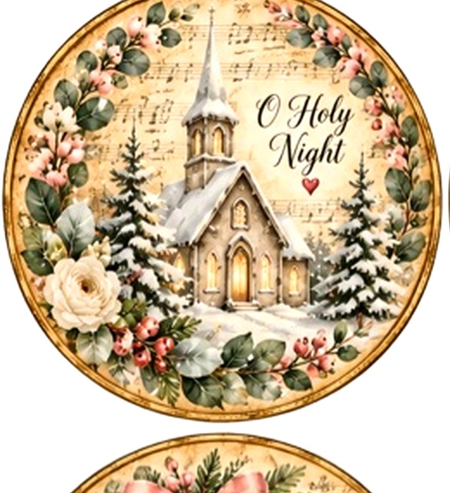 Pink Christmas Circles #4