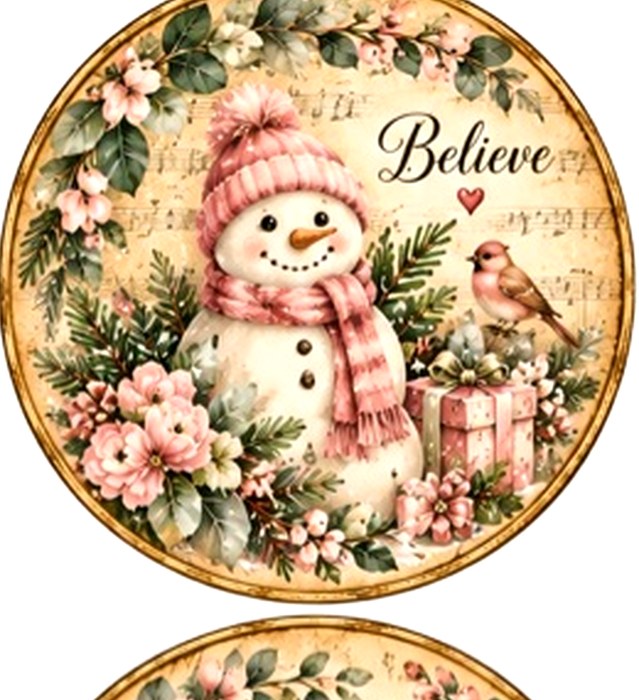 Pink Christmas Circles #5