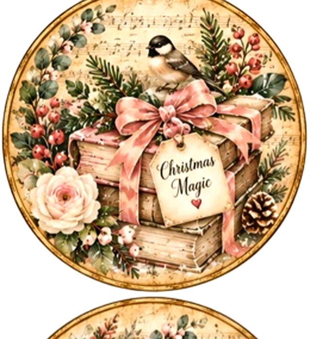 Pink Christmas Circles #6