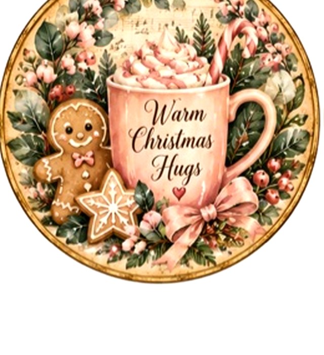 Pink Christmas Circles #8